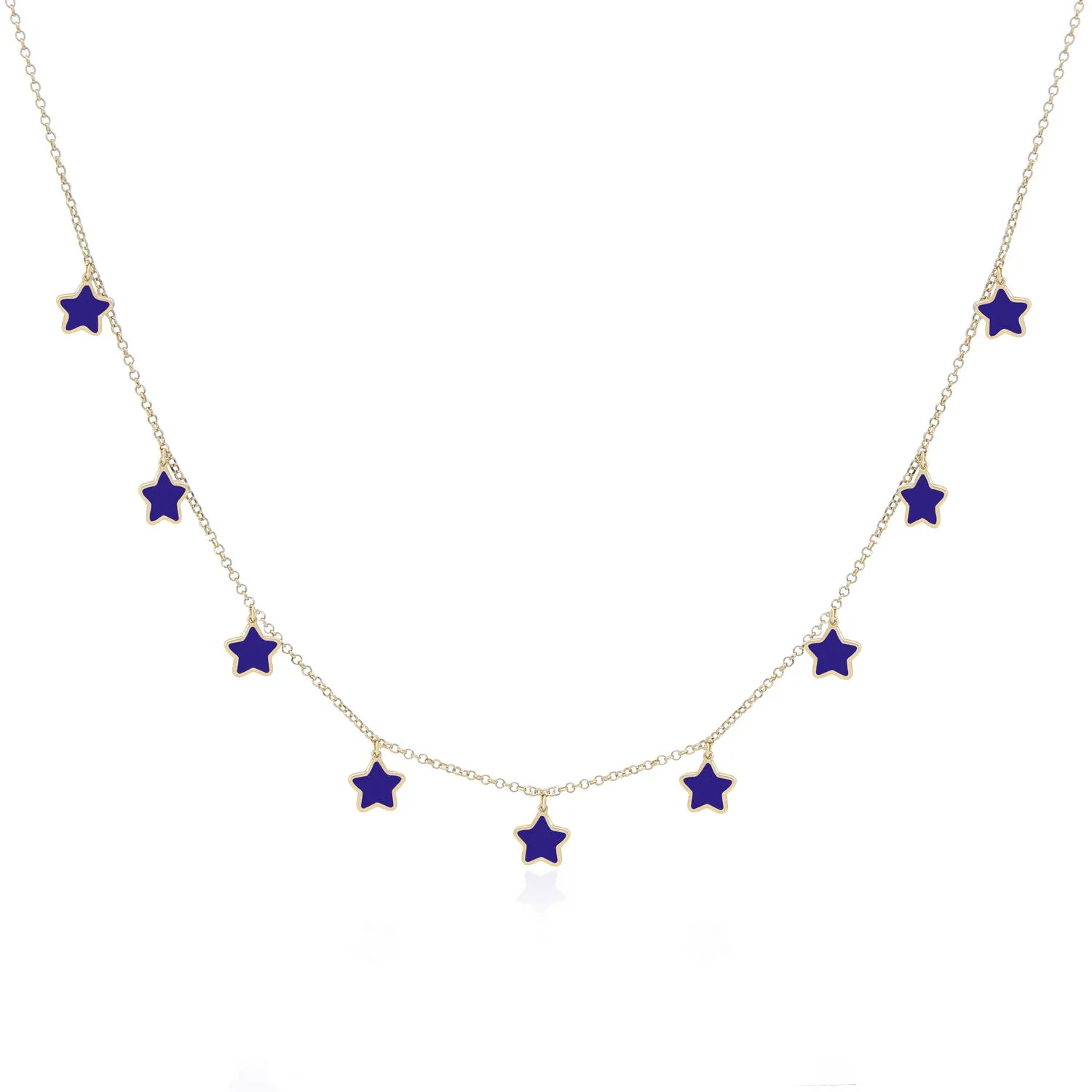 Lapis Star Dangle Necklace