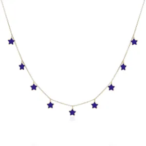 Lapis Star Dangle Necklace