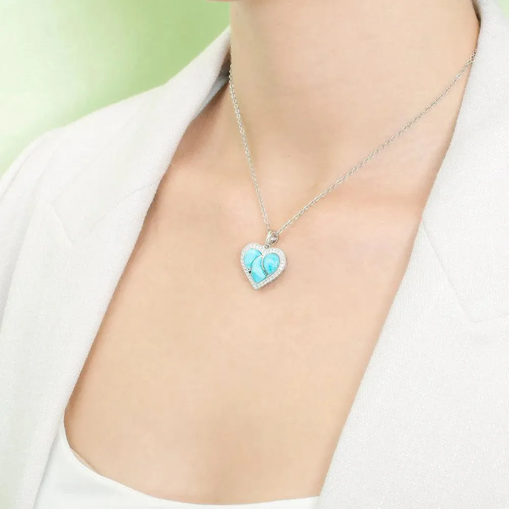 Larimar Heart Pendant