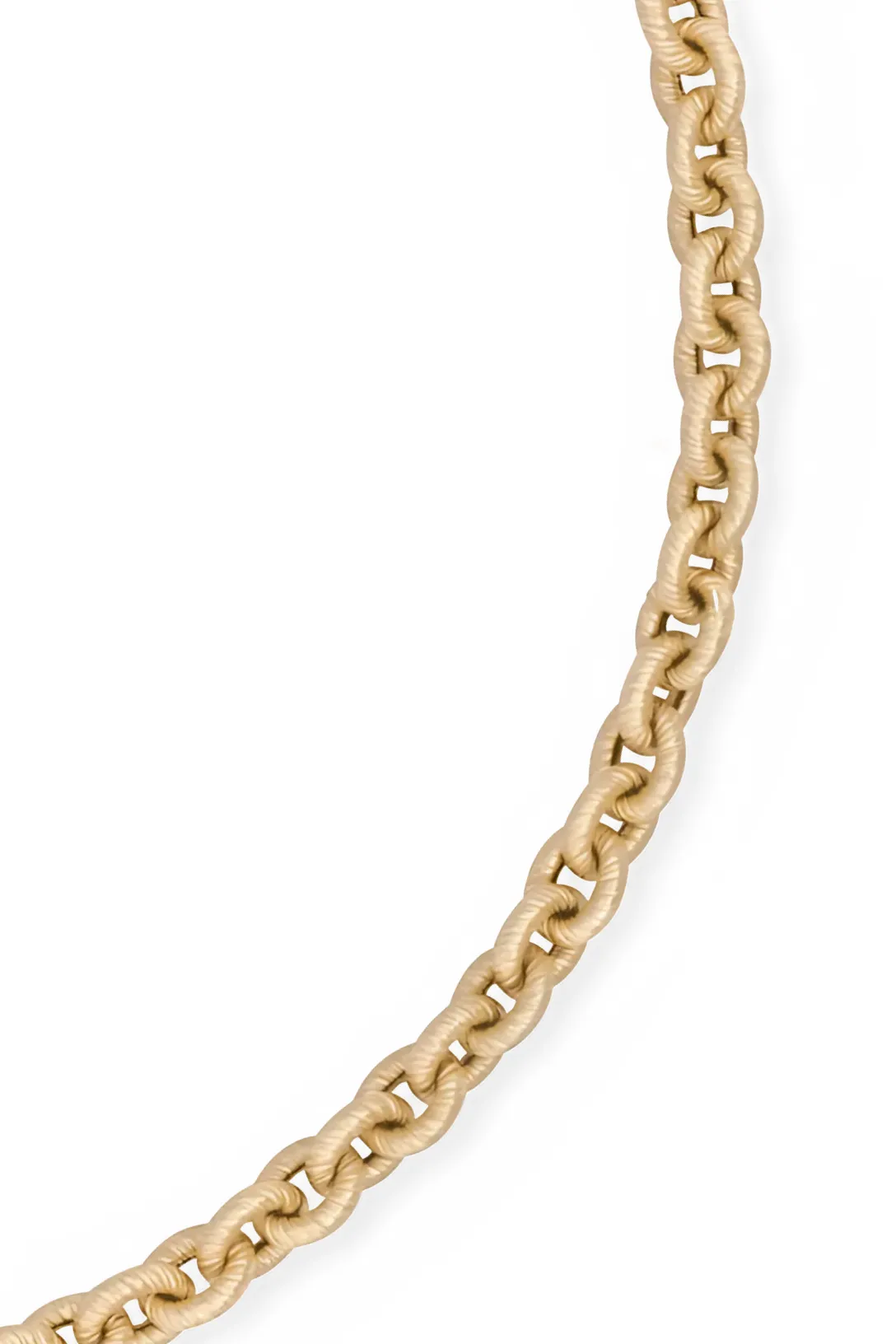 Lee Cable Chain Necklace | Brushed Yellow Gold 41cm