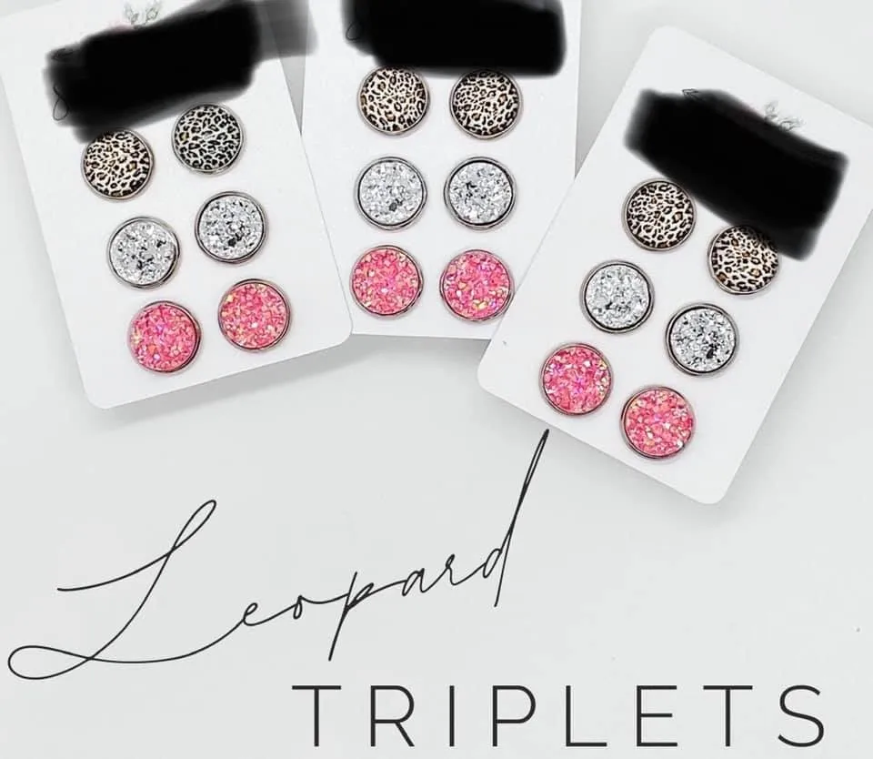 Leopard Stud Triple Pack