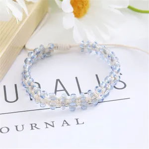 Light Blue Acrylic Beaded Layered Bracelet