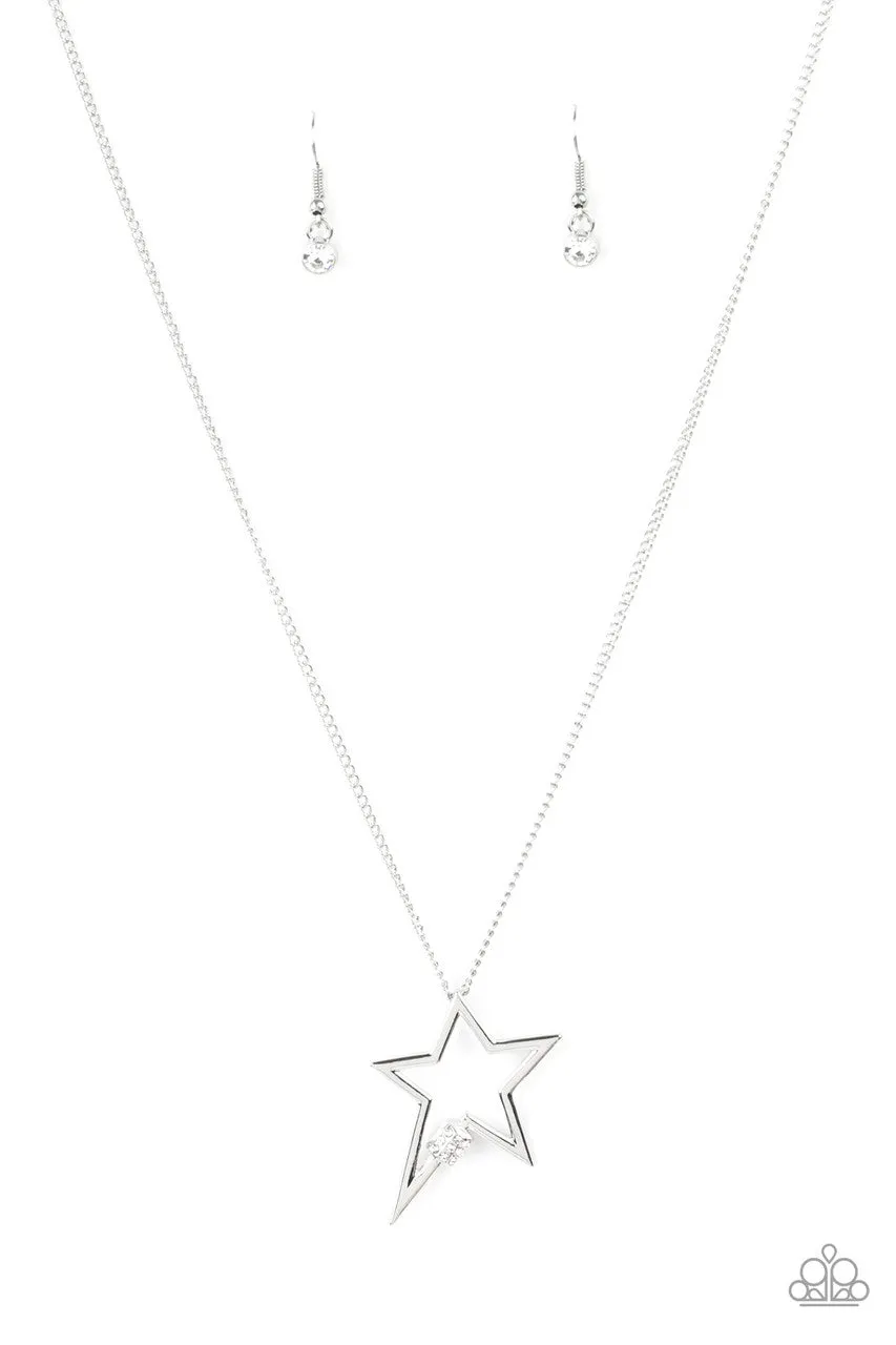 Light Up the Sky White Paparazzi Necklace