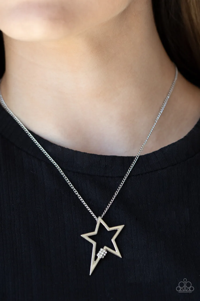 Light Up the Sky White Paparazzi Necklace