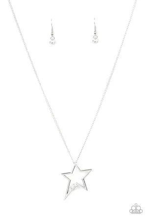 Light Up the Sky White Paparazzi Necklace