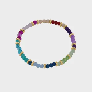 Lim Lim - Glass Beaded Love Bracelet - Lavender Tones