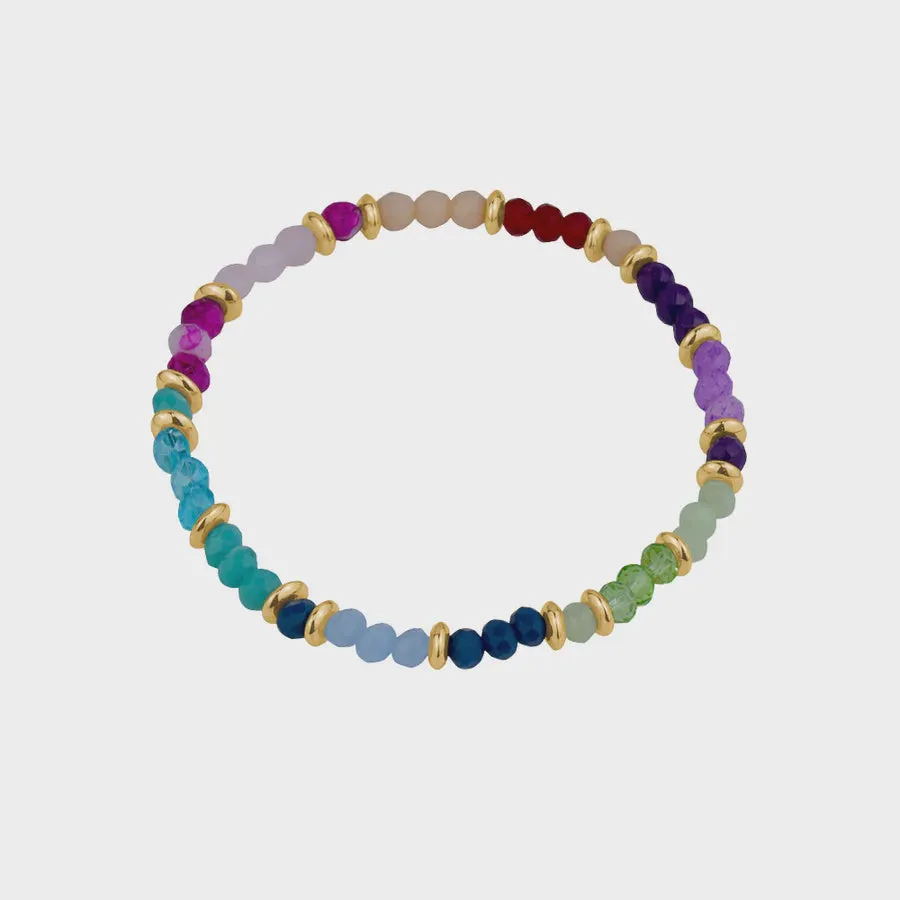 Lim Lim - Glass Beaded Love Bracelet - Lavender Tones