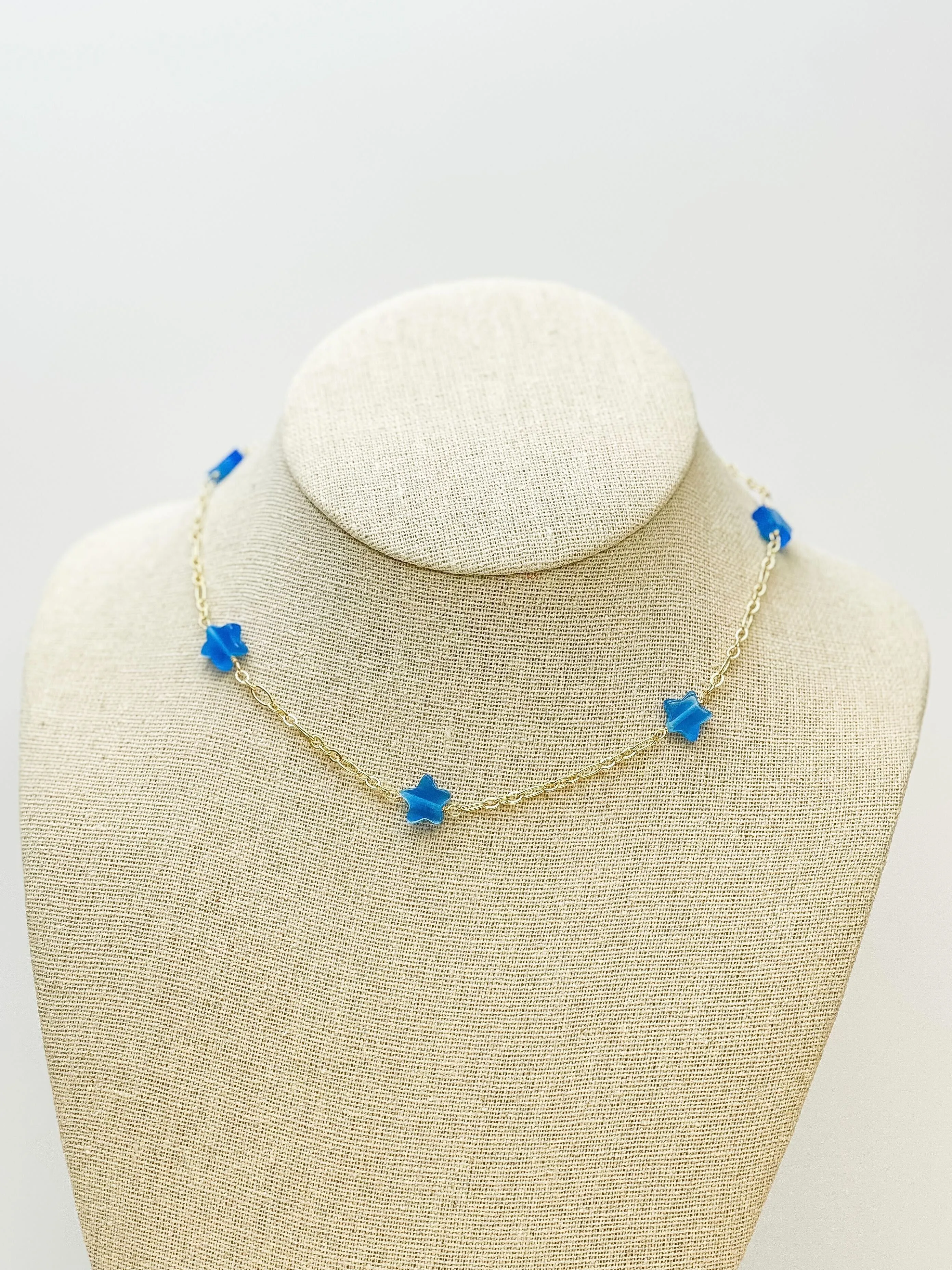 Little Star Station Necklaces - Blue
