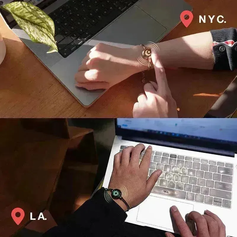 Long Distance Couple Love Bracelets (Set of 2)