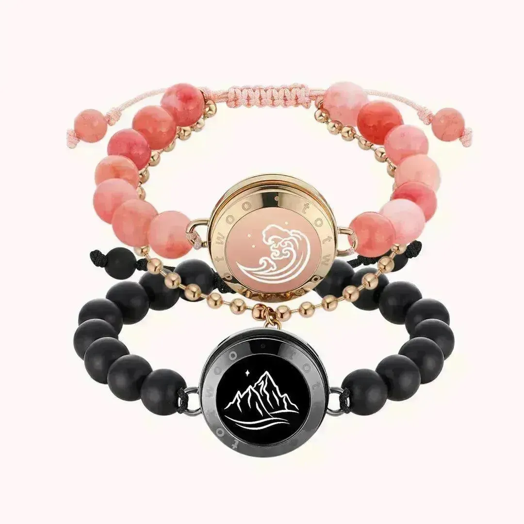Long Distance Couple Love Bracelets (Set of 2)
