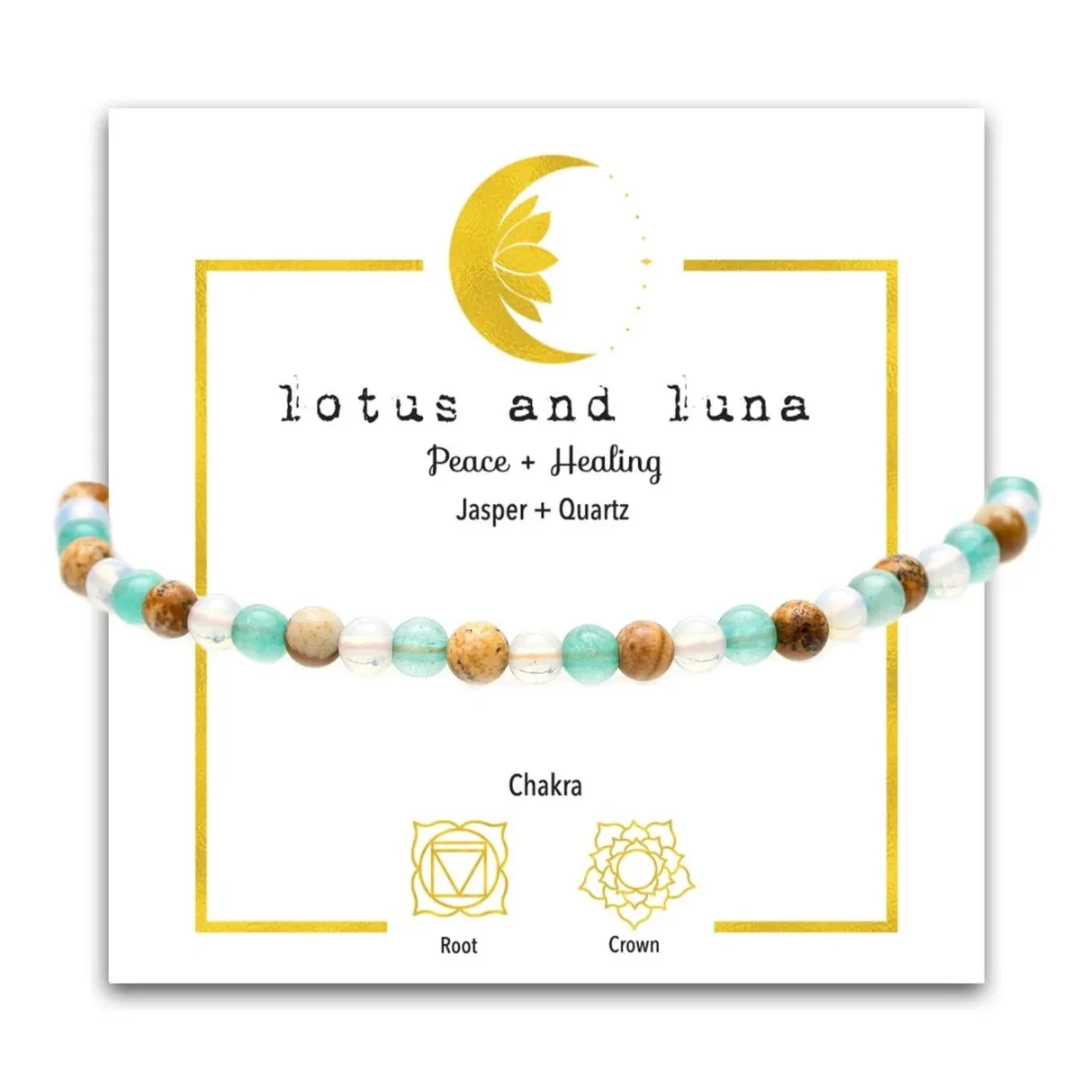 Lotus and Luna Chakra 4mm Bracelets