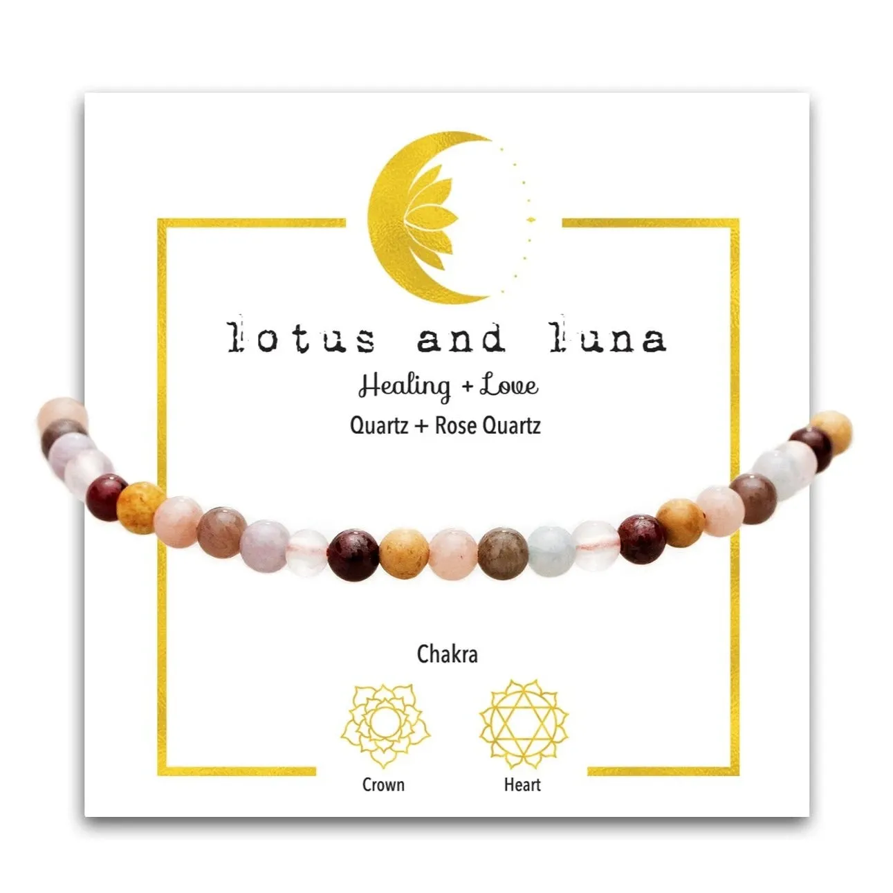 Lotus and Luna Chakra 4mm Bracelets