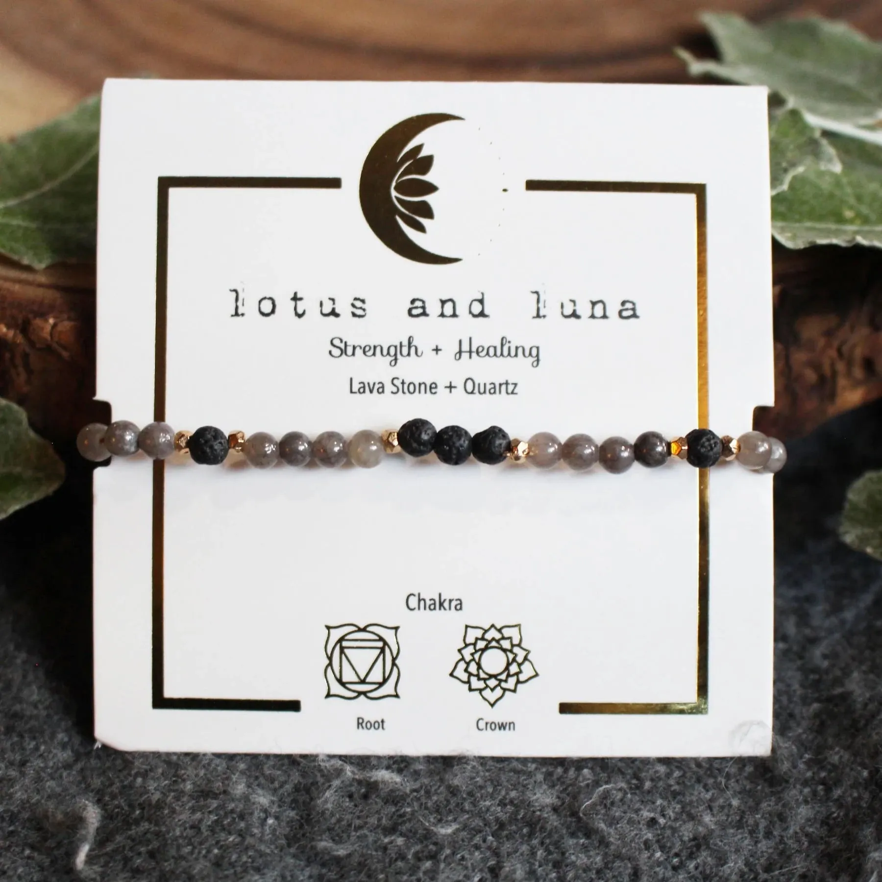 Lotus and Luna Chakra 4mm Bracelets
