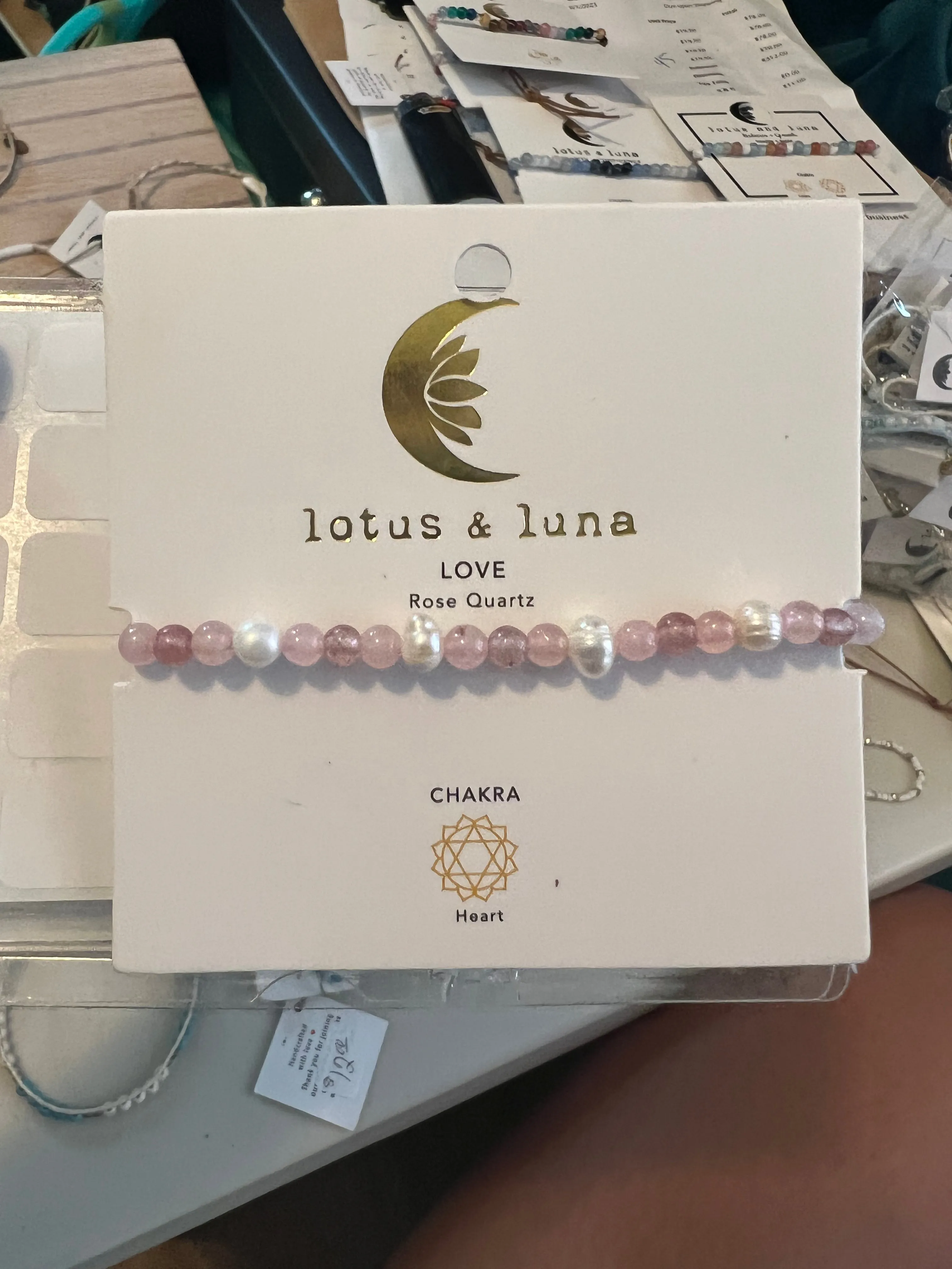 Lotus and Luna Chakra 4mm Bracelets