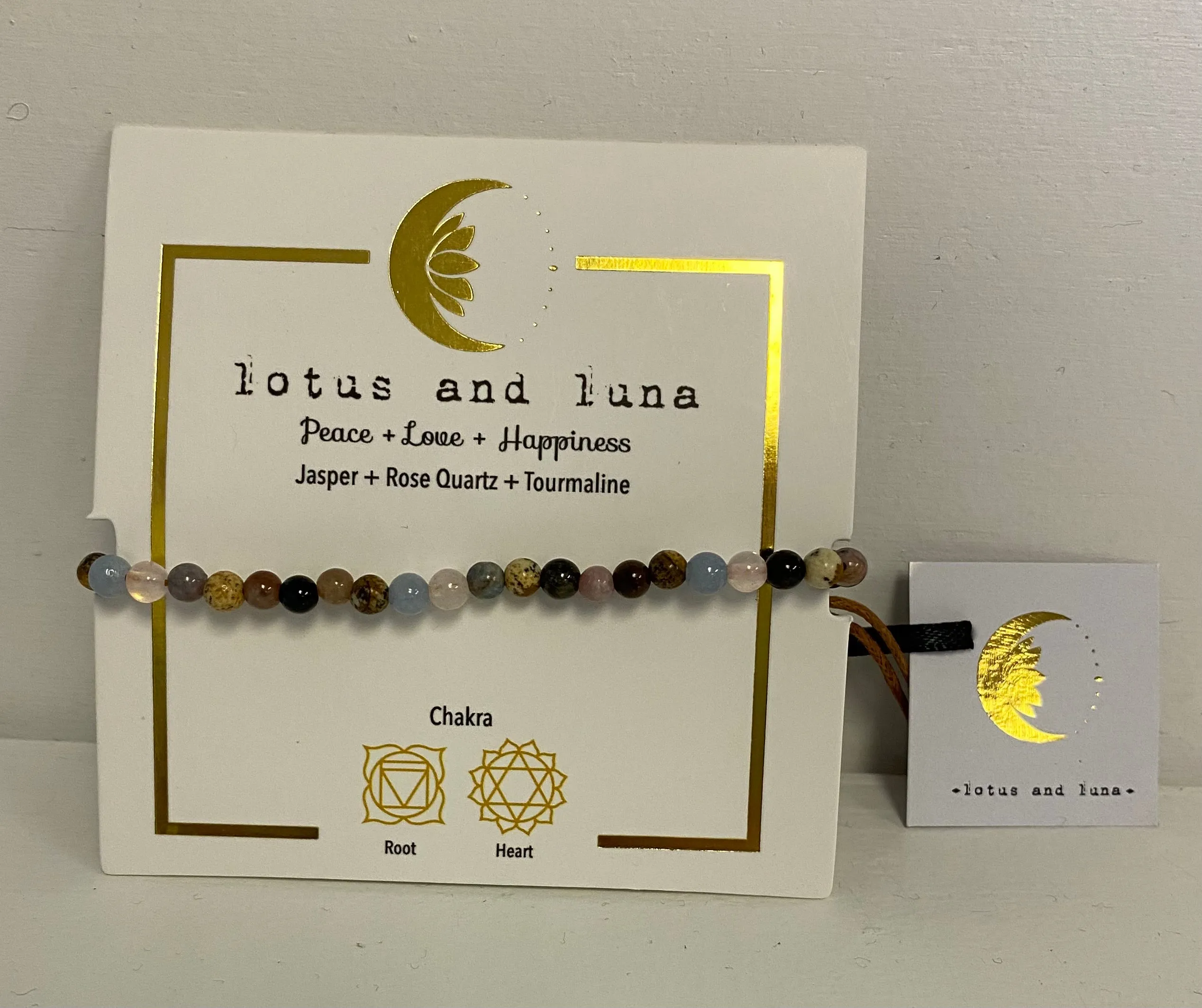 Lotus and Luna Chakra 4mm Bracelets