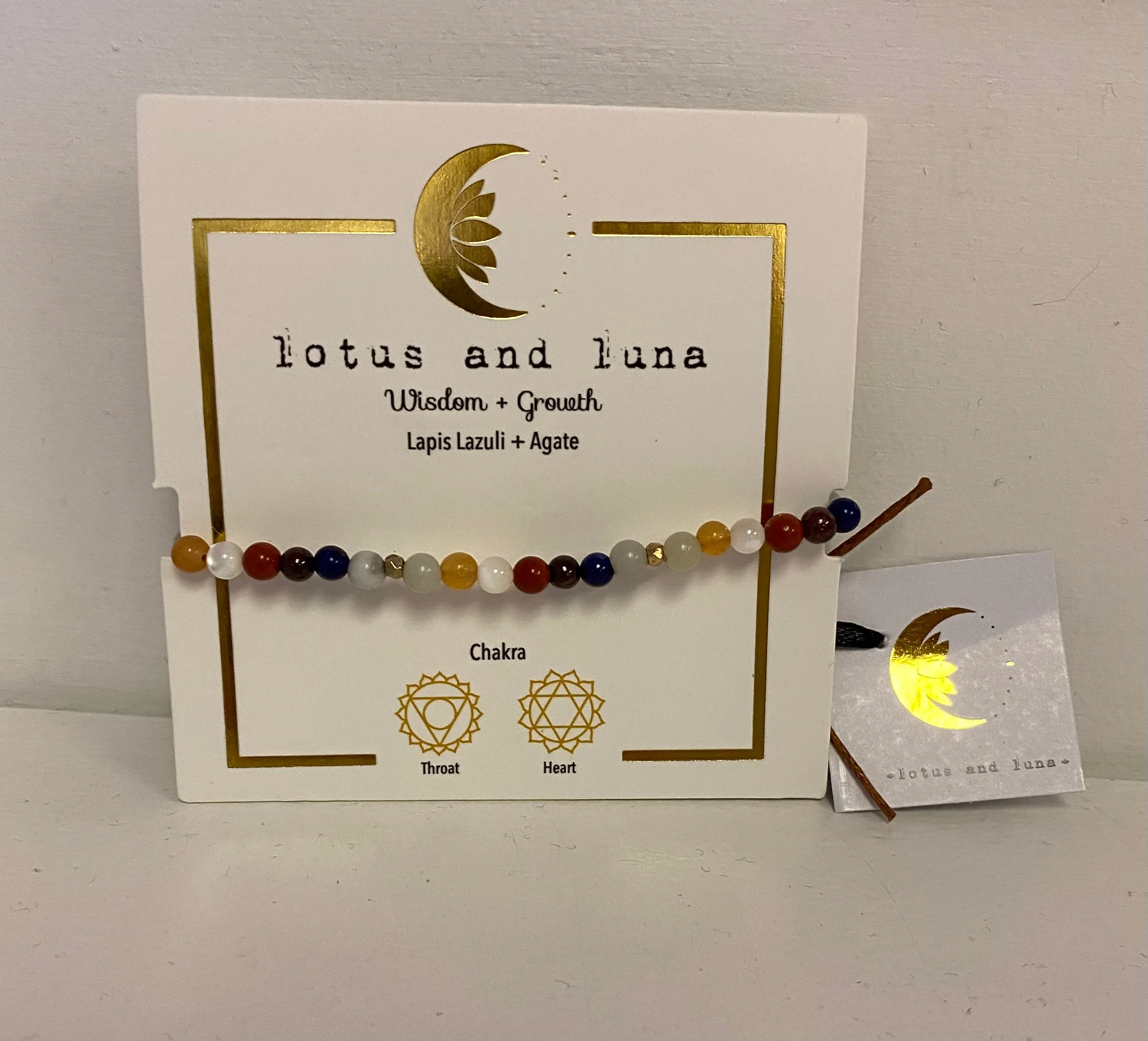 Lotus and Luna Chakra 4mm Bracelets