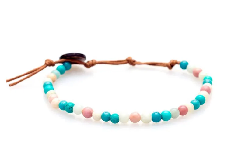 Lotus and Luna Chakra 4mm Bracelets