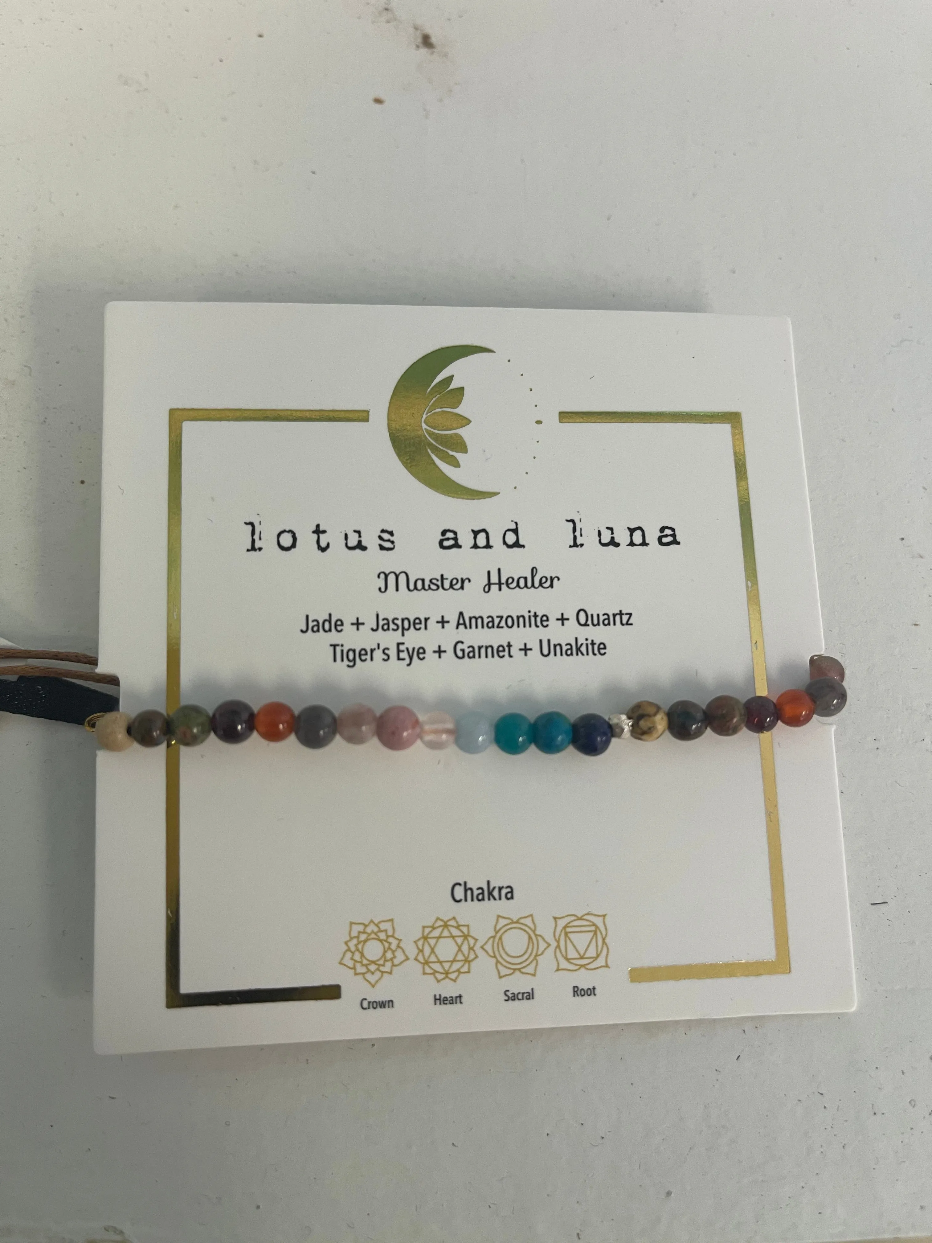 Lotus and Luna Chakra 4mm Bracelets