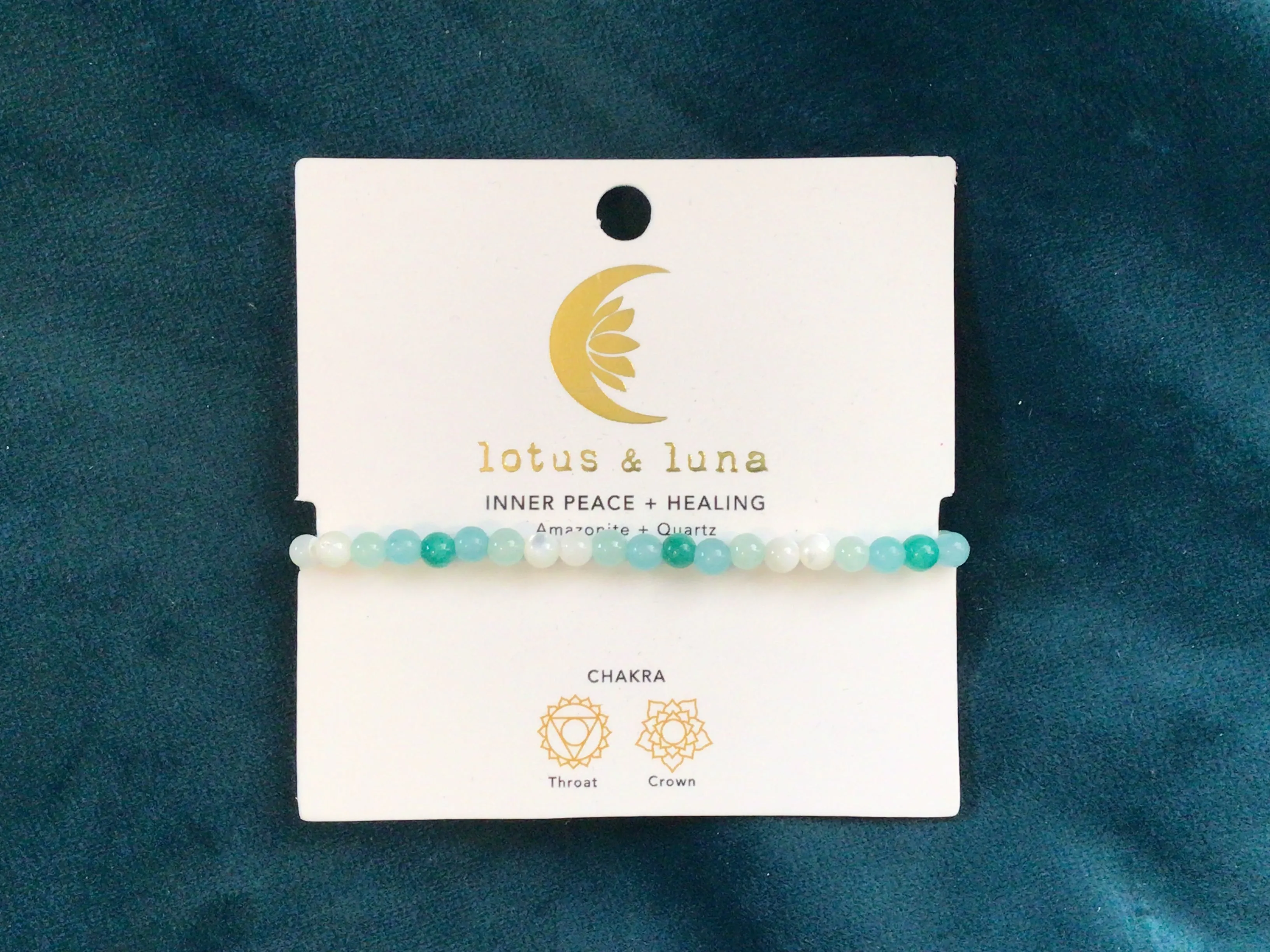 Lotus and Luna Chakra 4mm Bracelets