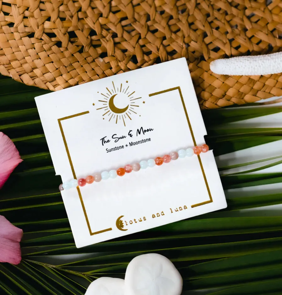 Lotus and Luna Chakra 4mm Bracelets