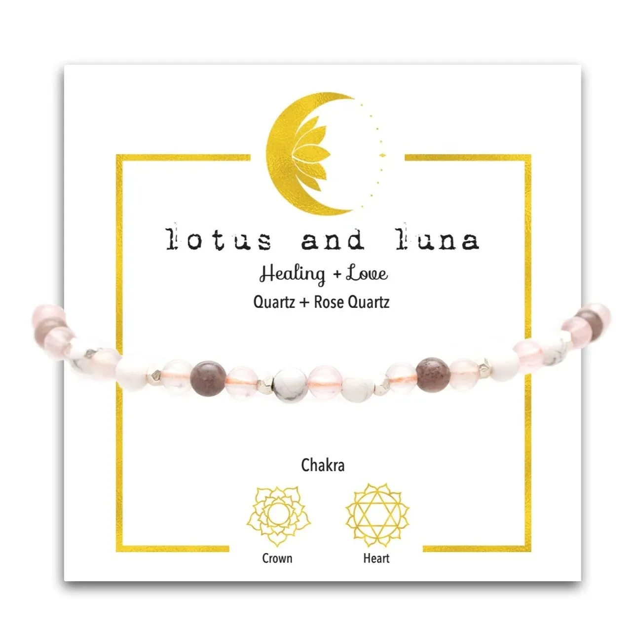 Lotus and Luna Chakra 4mm Bracelets