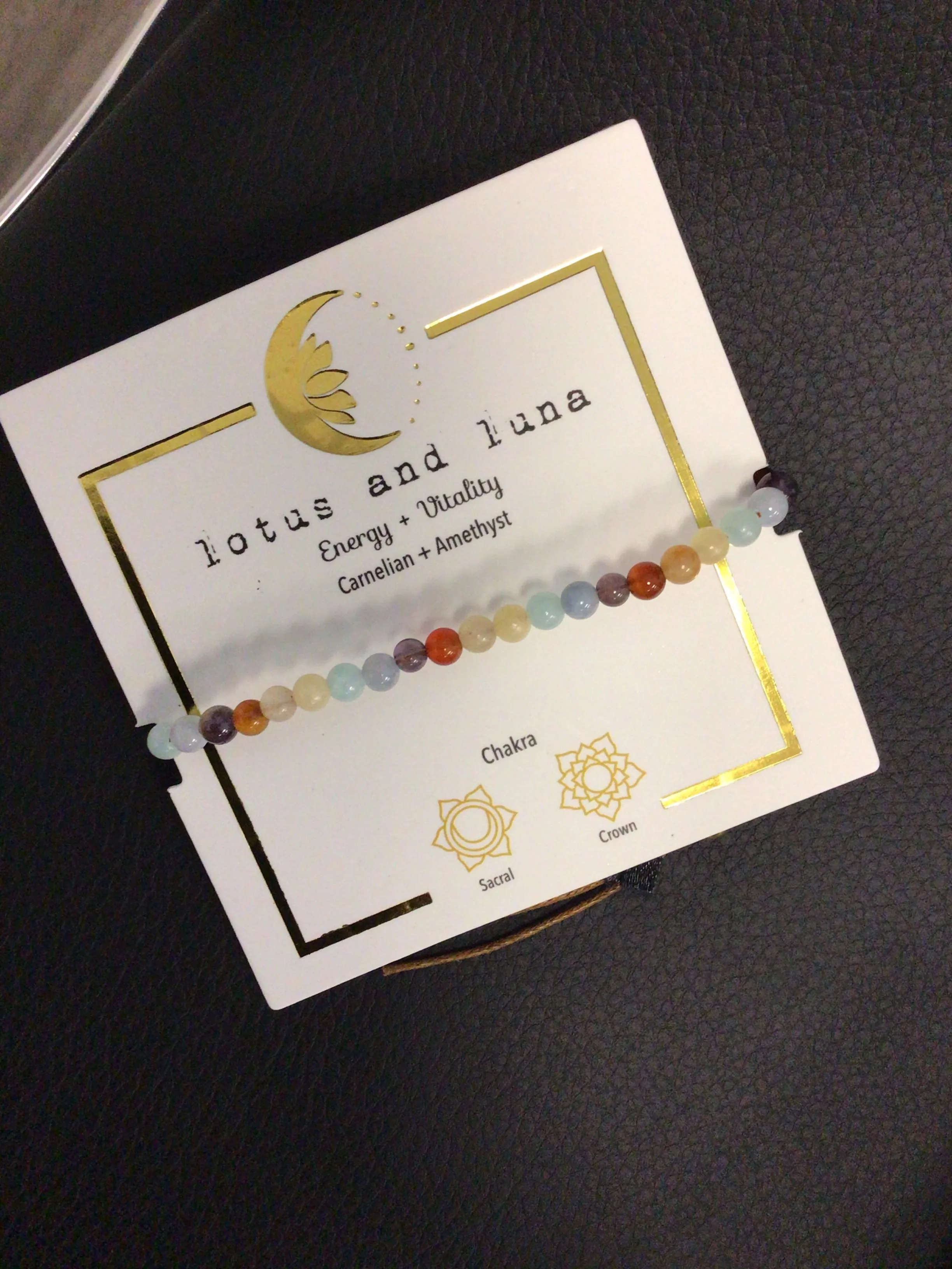 Lotus and Luna Chakra 4mm Bracelets