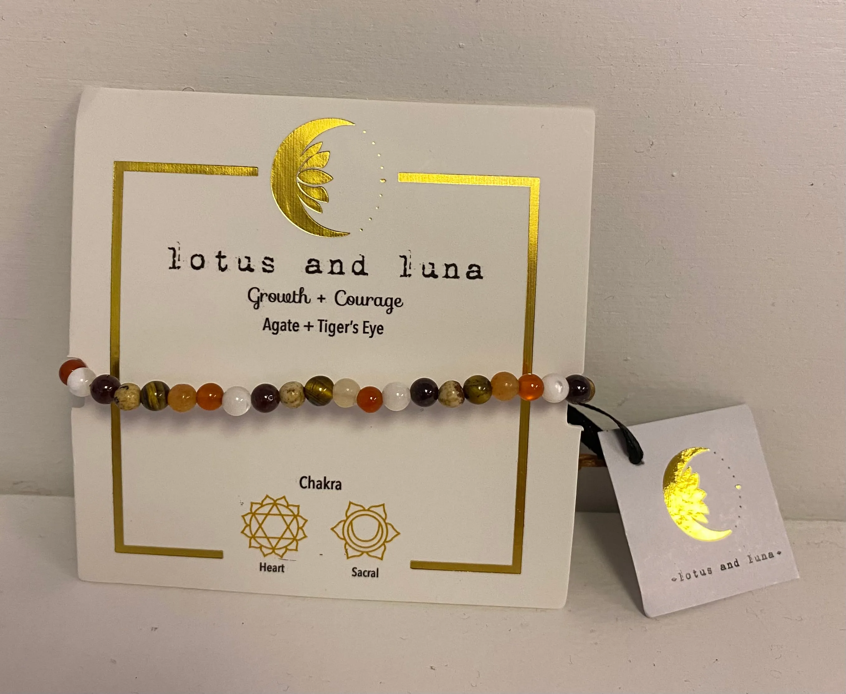 Lotus and Luna Chakra 4mm Bracelets
