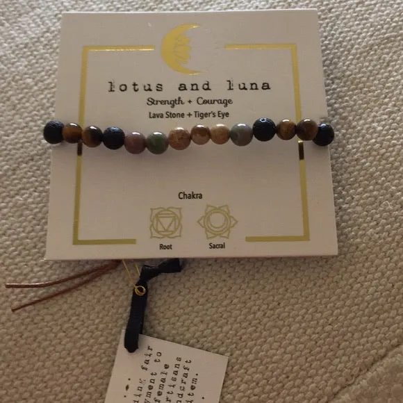 Lotus and Luna Chakra 4mm Bracelets