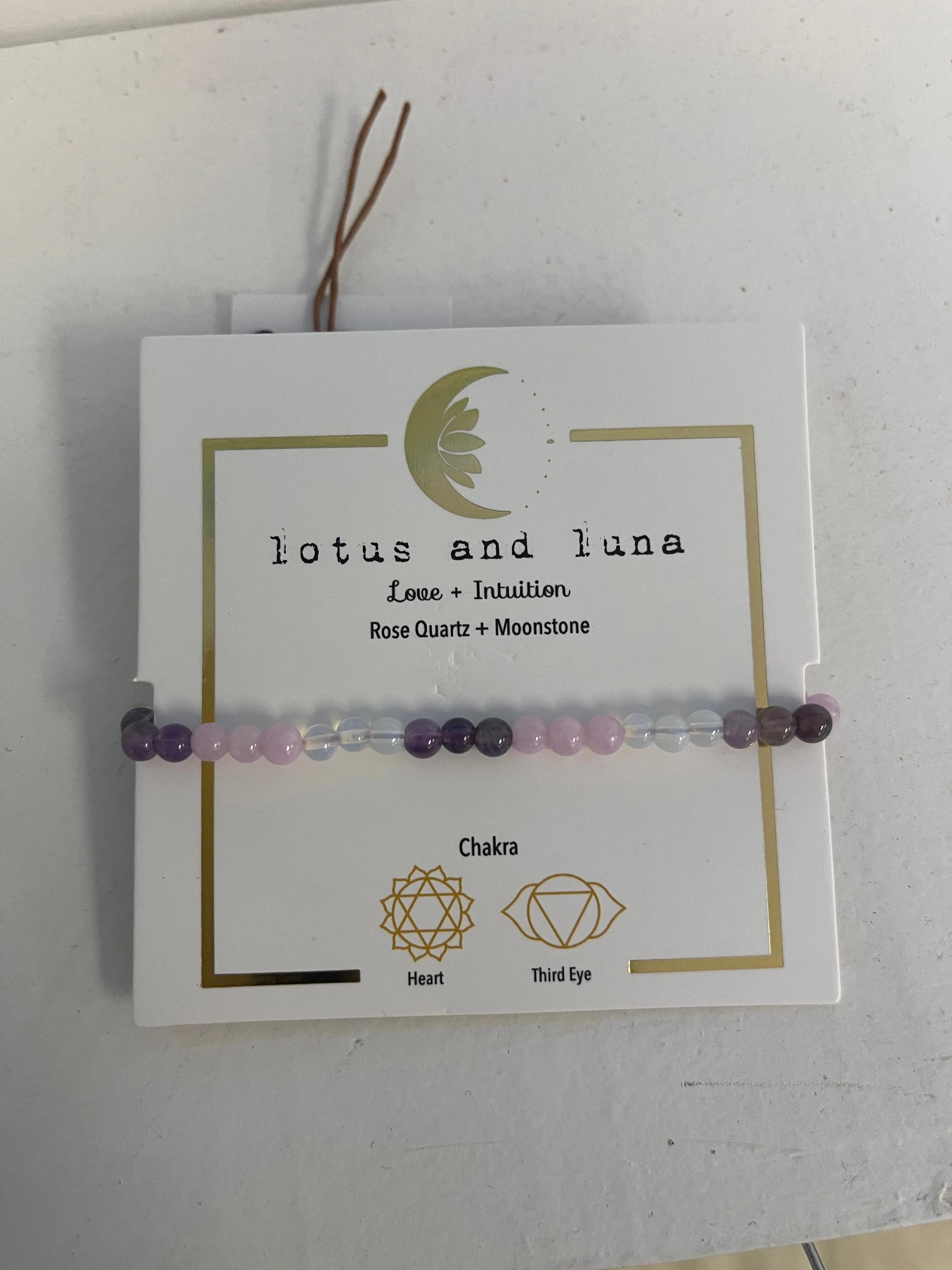 Lotus and Luna Chakra 4mm Bracelets