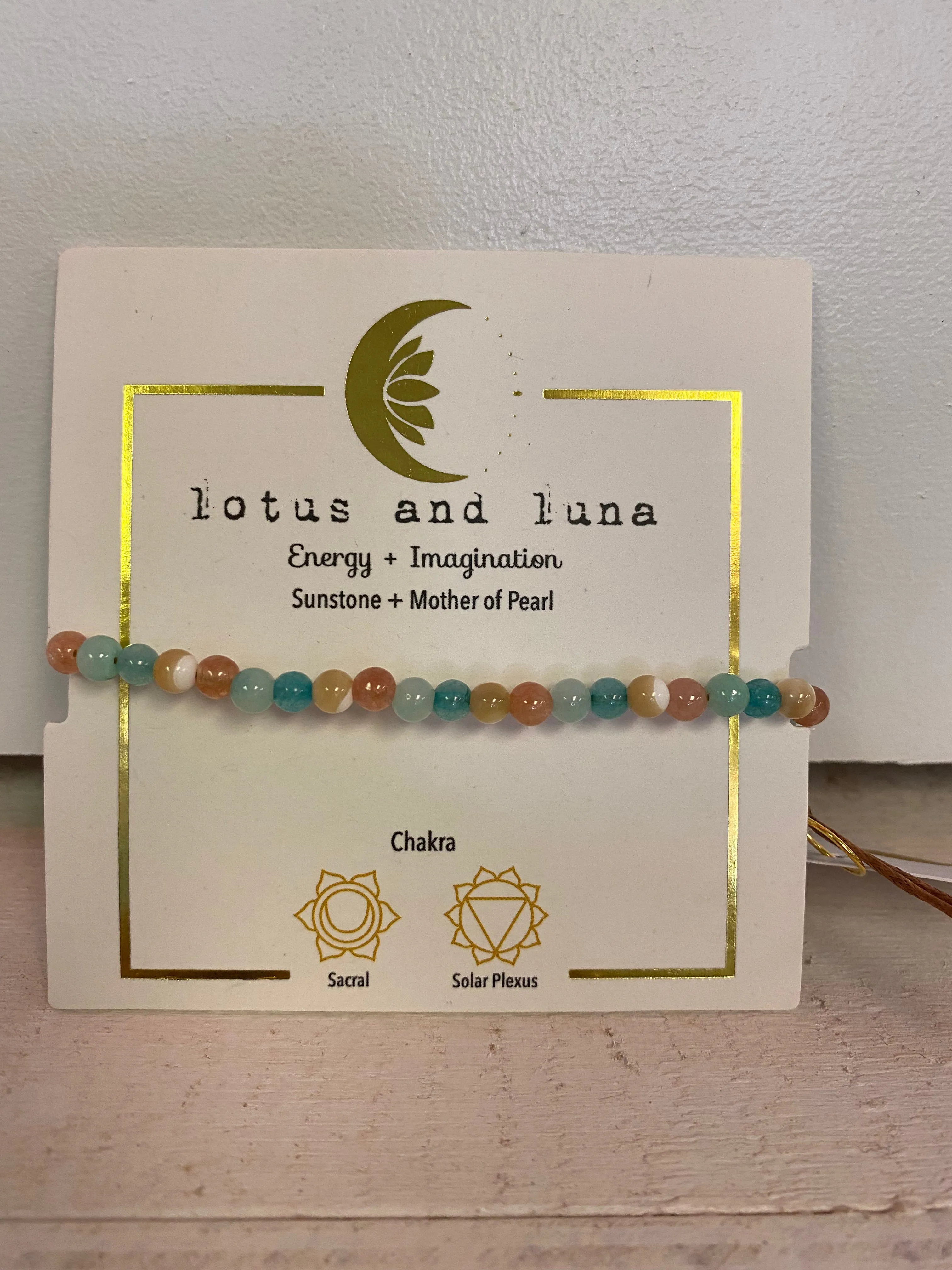 Lotus and Luna Chakra 4mm Bracelets