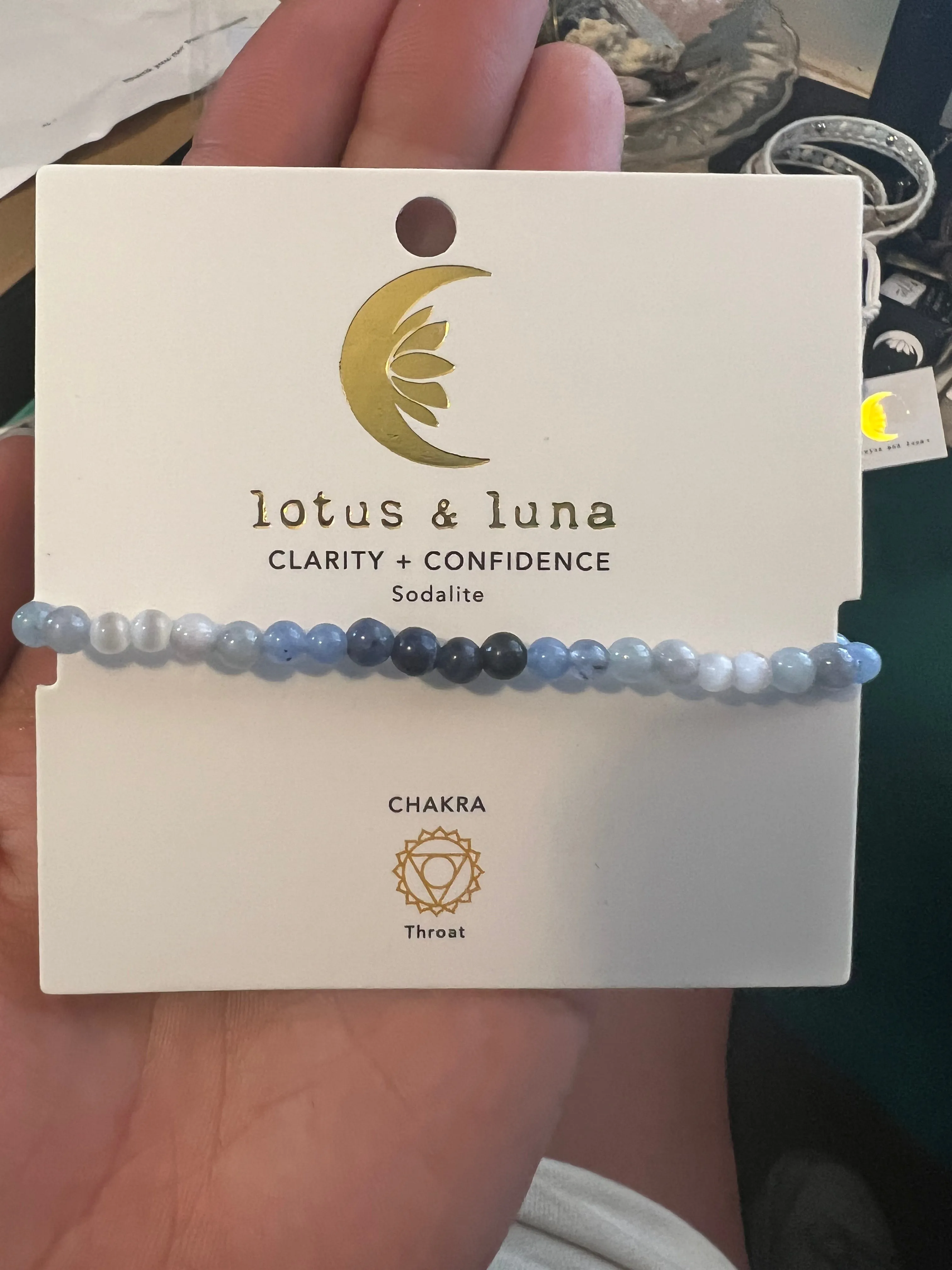 Lotus and Luna Chakra 4mm Bracelets