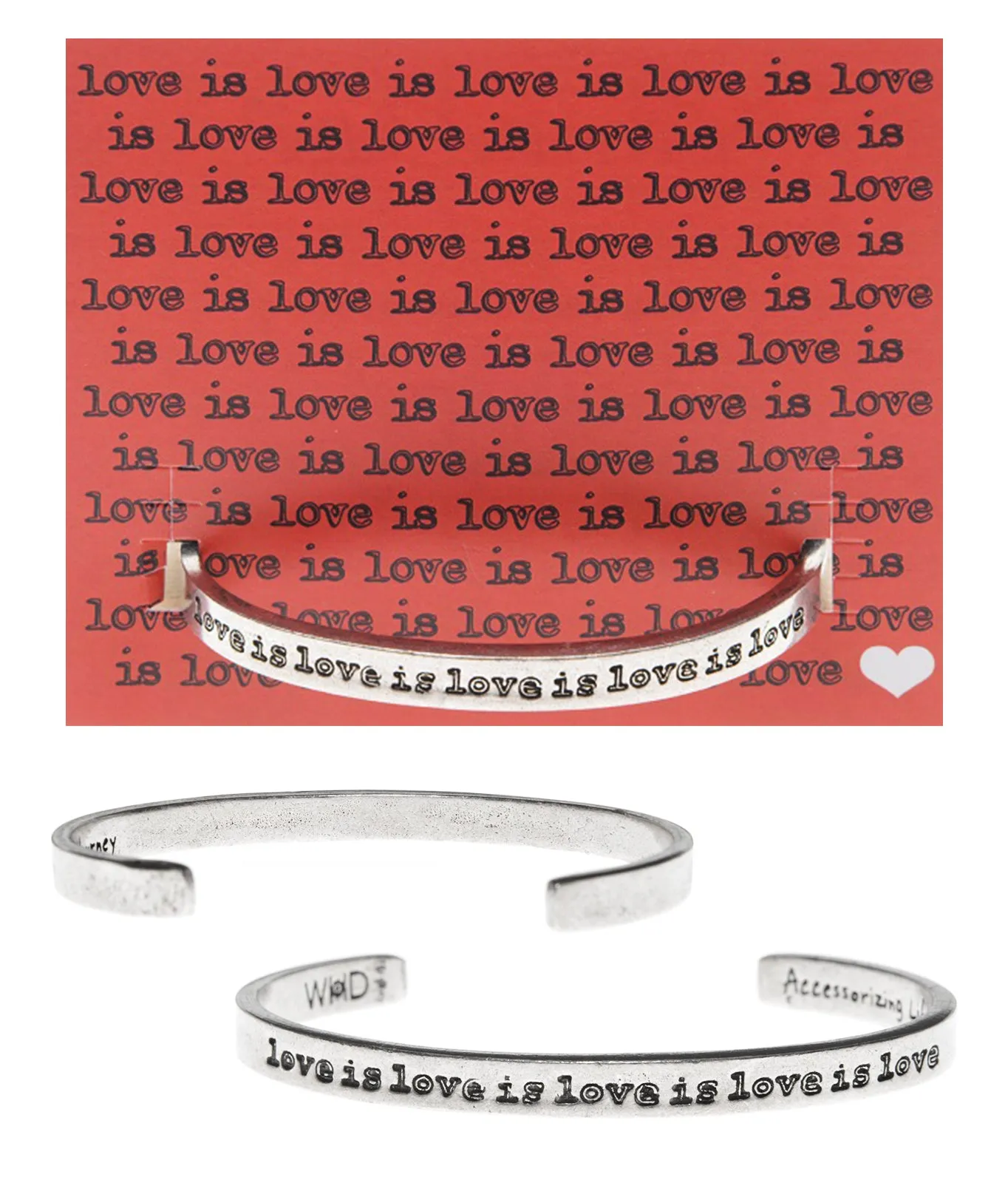 Love is love is love is Quotable Cuff Bracelet