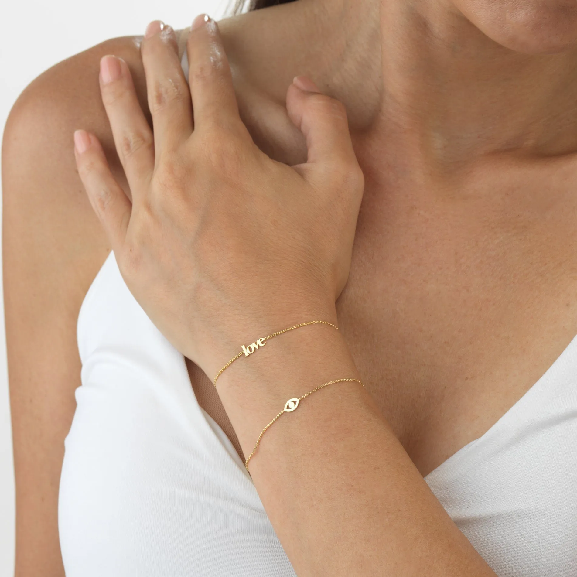 Love Lowercase Bracelet 14K