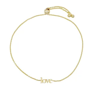 Love Lowercase Bracelet 14K