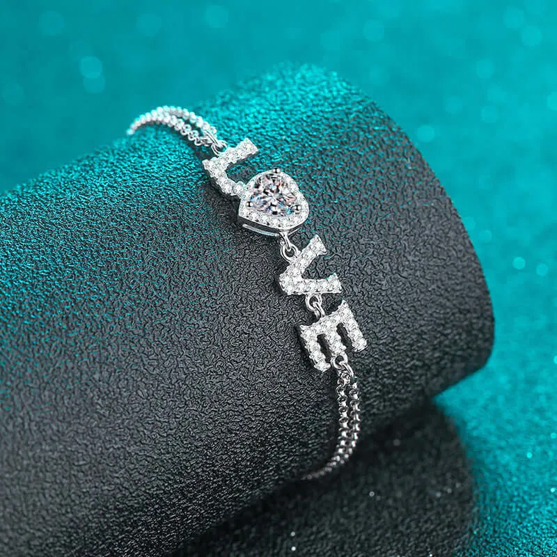 LOVE Moissanite Bracelet