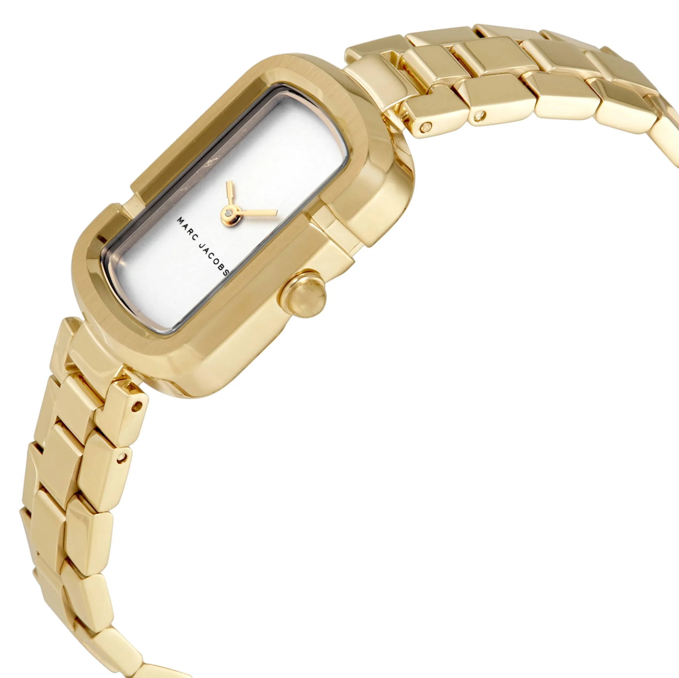 Marc Jacobs The Jacobs White Dial Ladies Gold Tone Watch MJ3504