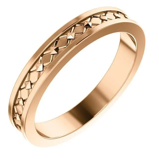 Matthew Geometric Pyramid Wedding Band