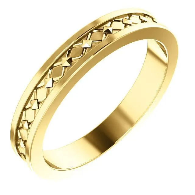 Matthew Geometric Pyramid Wedding Band