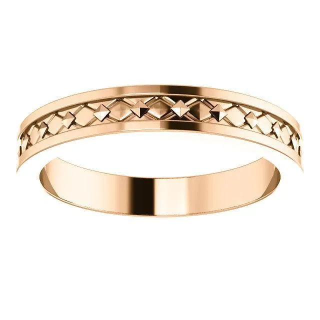Matthew Geometric Pyramid Wedding Band