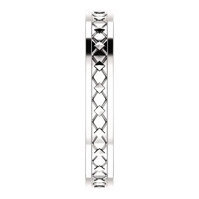 Matthew Geometric Pyramid Wedding Band