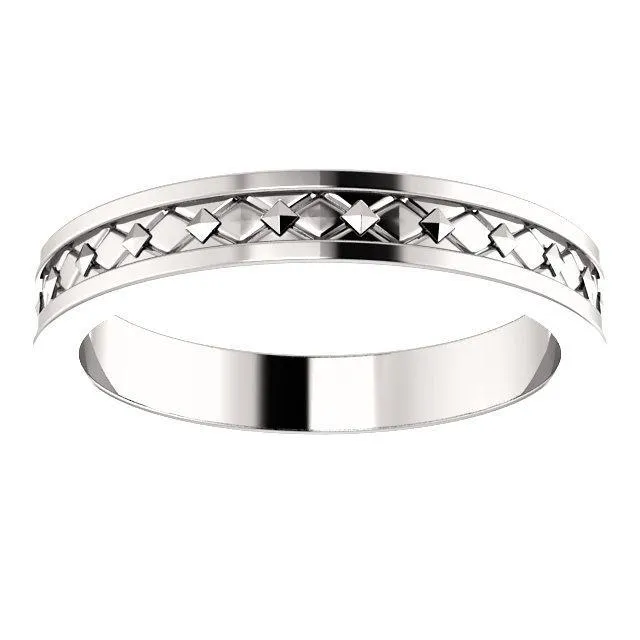 Matthew Geometric Pyramid Wedding Band