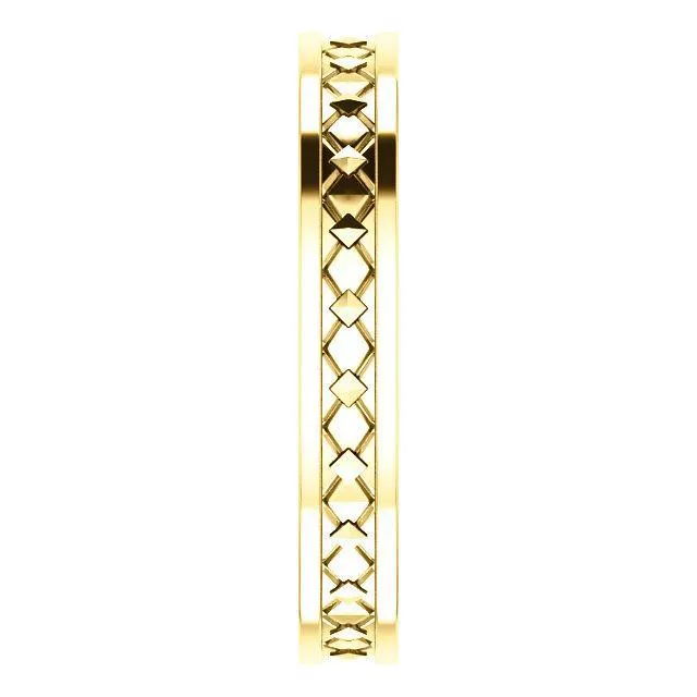 Matthew Geometric Pyramid Wedding Band