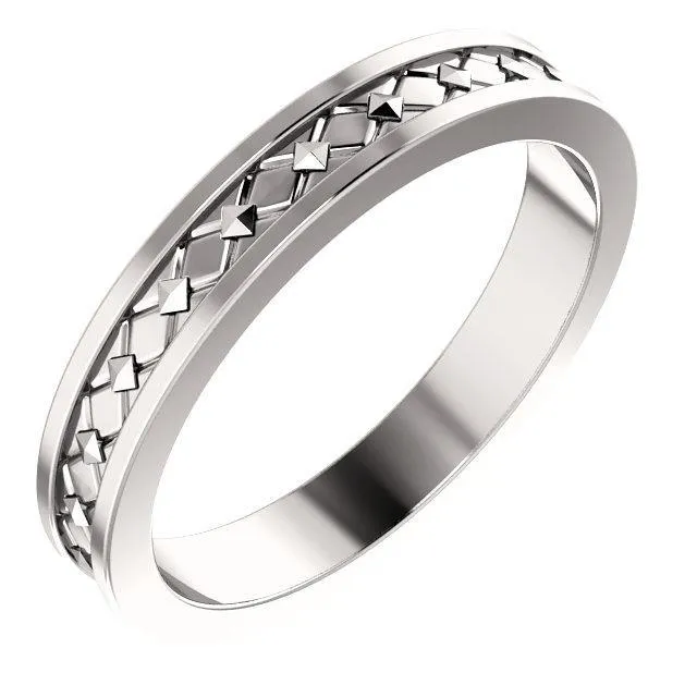 Matthew Geometric Pyramid Wedding Band