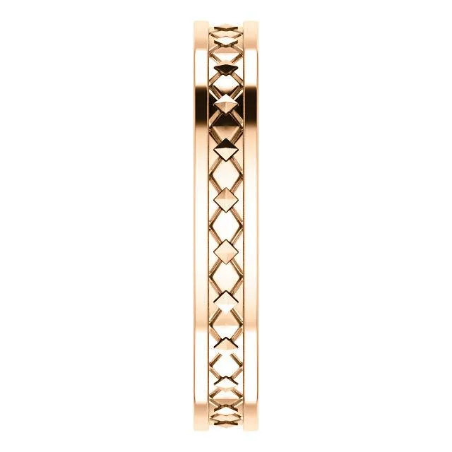 Matthew Geometric Pyramid Wedding Band