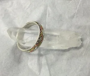 Meditation Ring, Silver Base, Copper & Silver