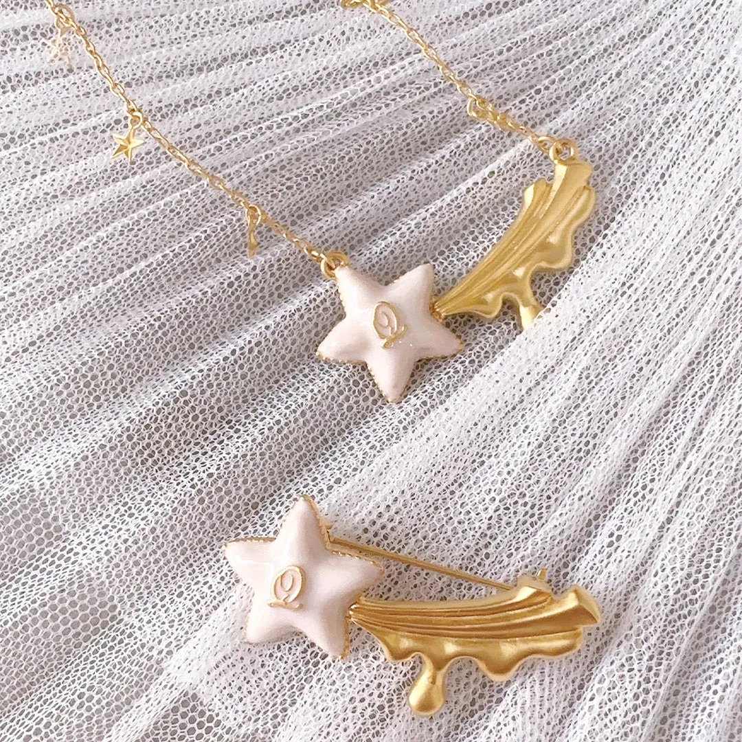 Melty Shooting Star Necklace【Japan Jewelry】