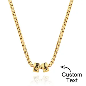 Men's Custom Necklace Bead Collarbone Chain Men's Gift