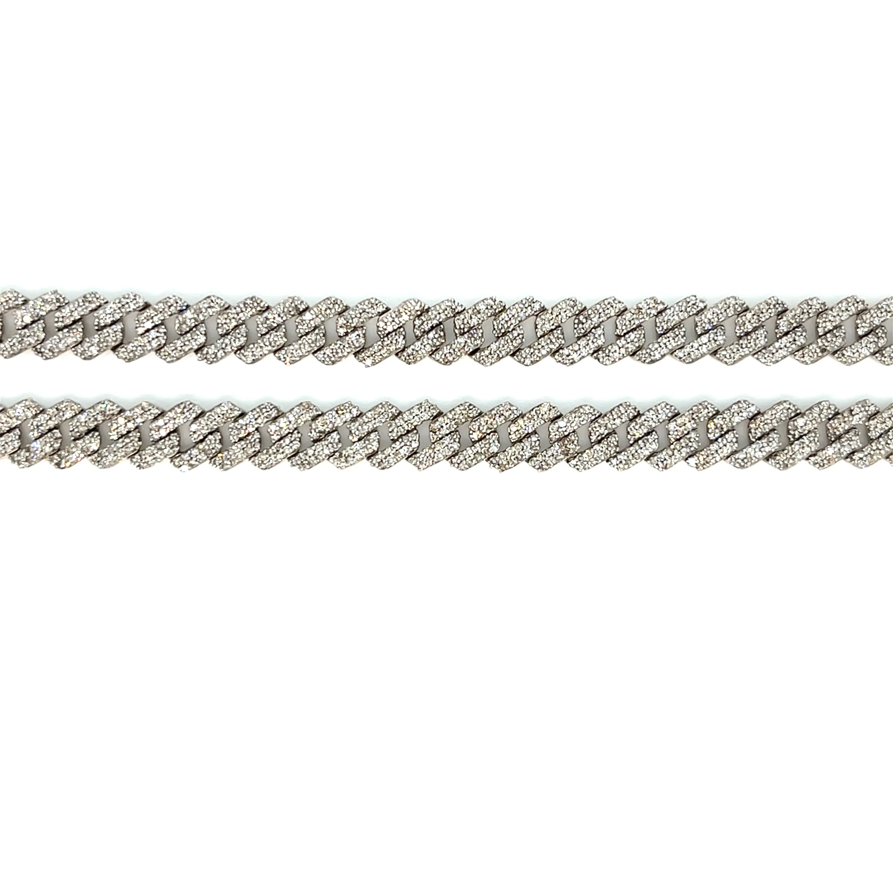 Mens Iced Out 10k Gold 6.5mm Miami Cuban Link w/ Natural Diamonds Necklace Chain - SNK17265A