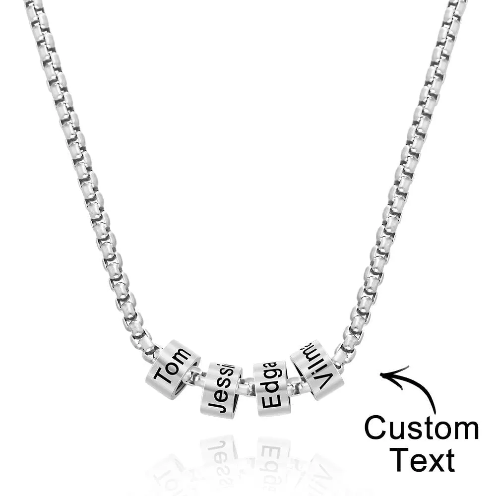 Men's Necklace Bead Collarbone Chain Men's Custom Gift