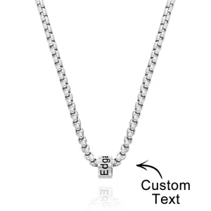 Men's Necklace Bead Collarbone Chain Men's Custom Gift